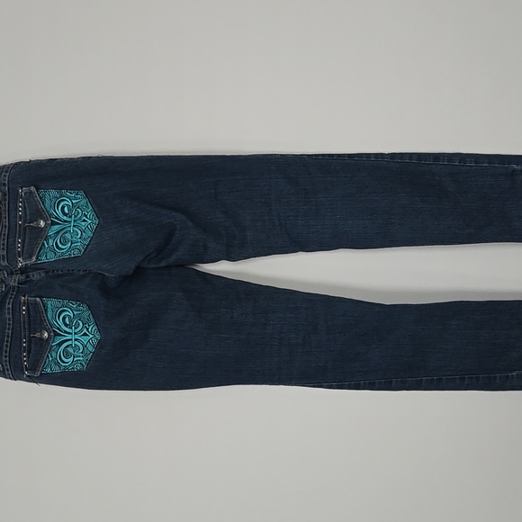 Dereon Denim Jeans with Aqua Embroidery - Picture 8 of 8